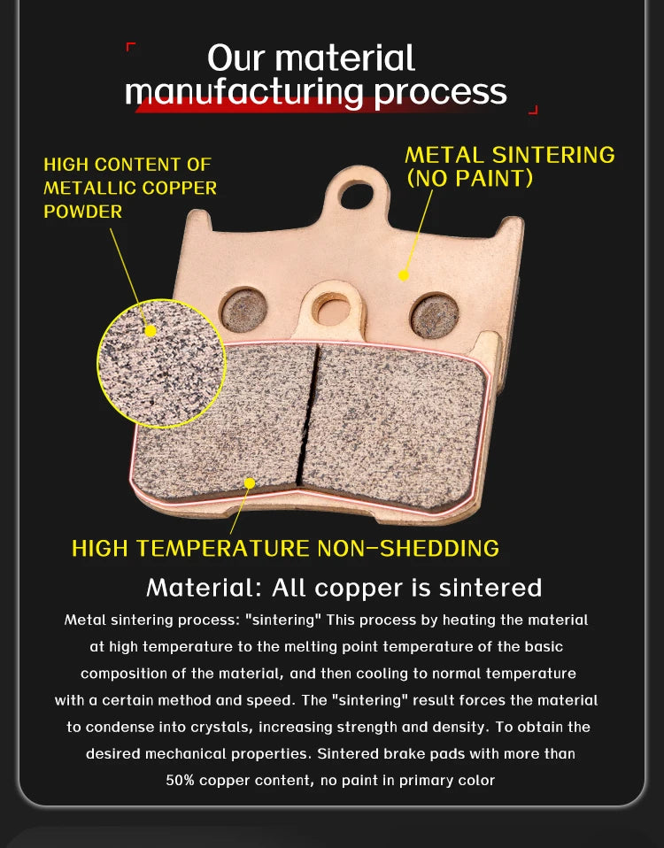 Sintered Metal Brake Pads for Kawasaki Ninja 250 300 400 Z250 Z300 Z800 Z900 Z900RS Z1000 Z1000R – Brake Pad Tools – Front / Rear / Set – from $21