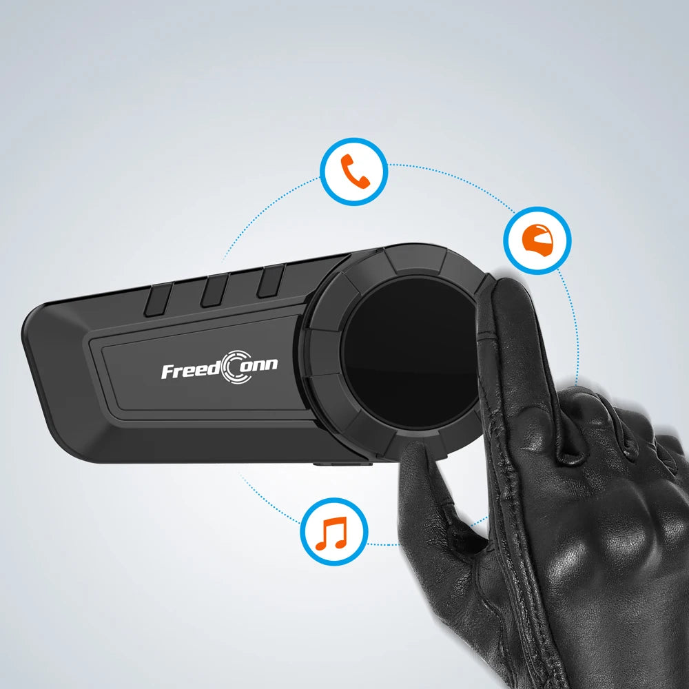 FREEDCONN KY Pro Motorcycle Bluetooth Intercom – 6-Rider 1000m
