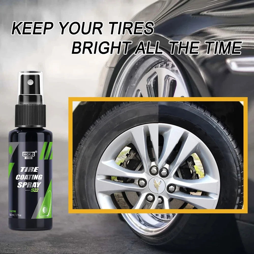 Car Tire Shine Spray – Wheel Cleaning Refurbishing Wax Brightener – 50ml / 100ml / 300ml – $12–24