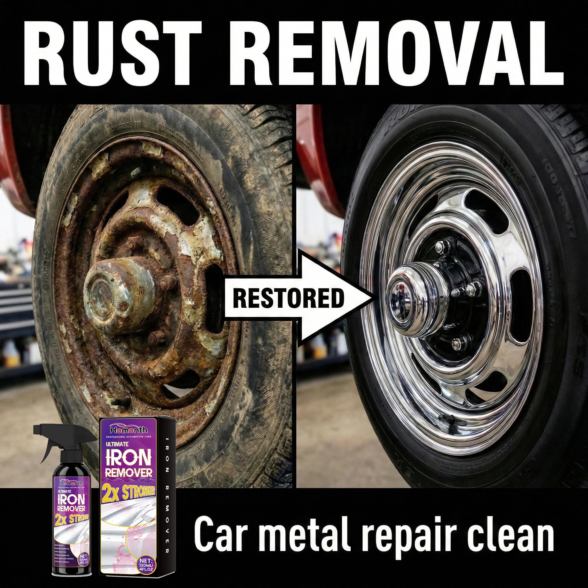 Car Cleaning Iron Remover and Rust Spray