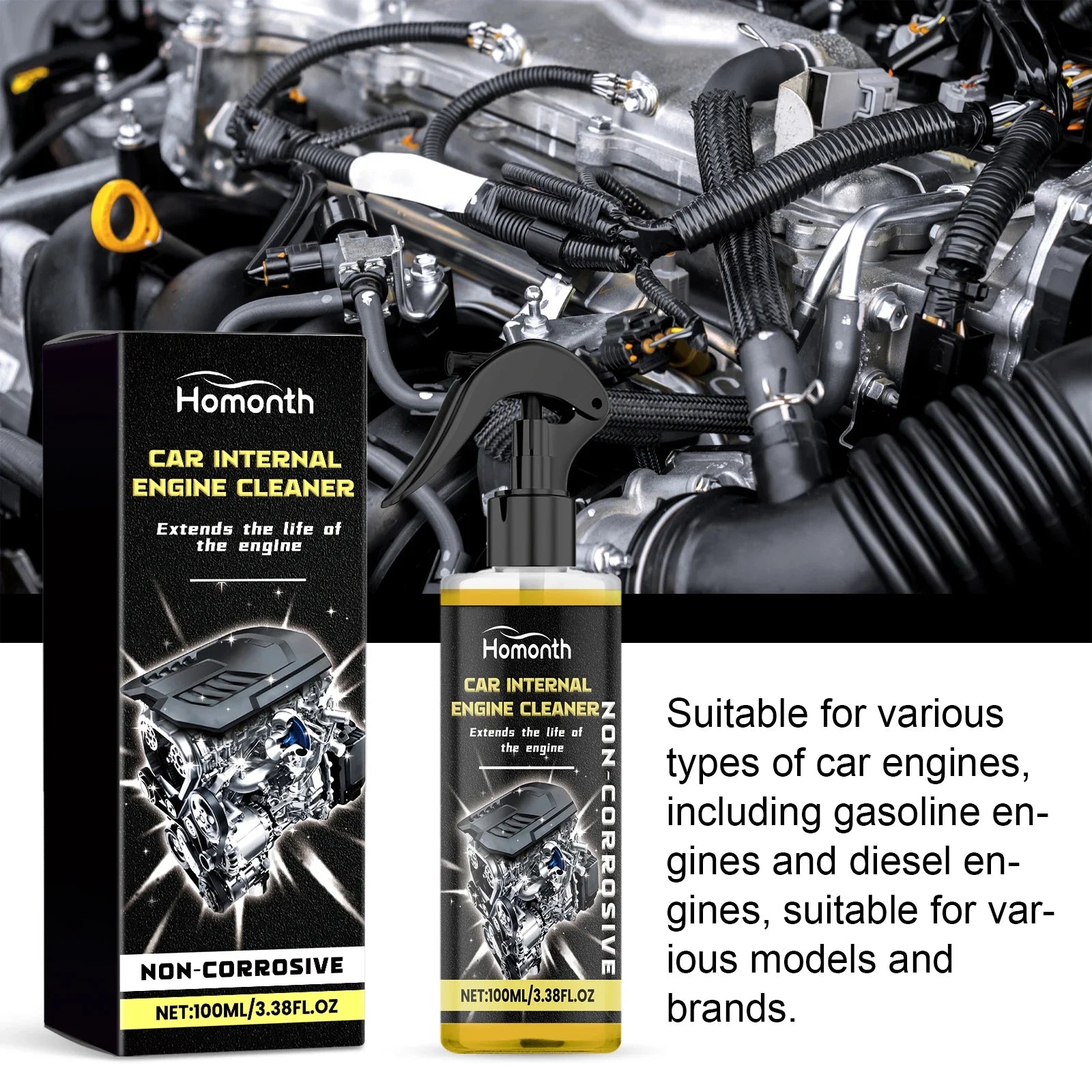 Motorcycle and Car Engine Spray Cleaner