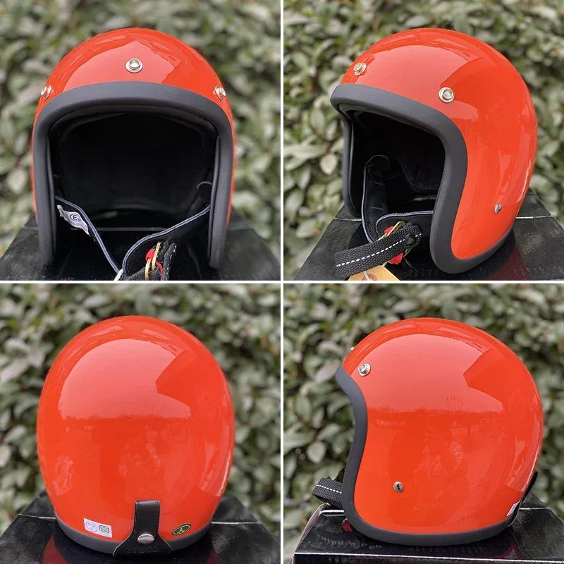 Open Face Helmets – BLD 500TX Retro Motorcycle Helmet, Vintage Small-Shell Jet & Scooter Helmet