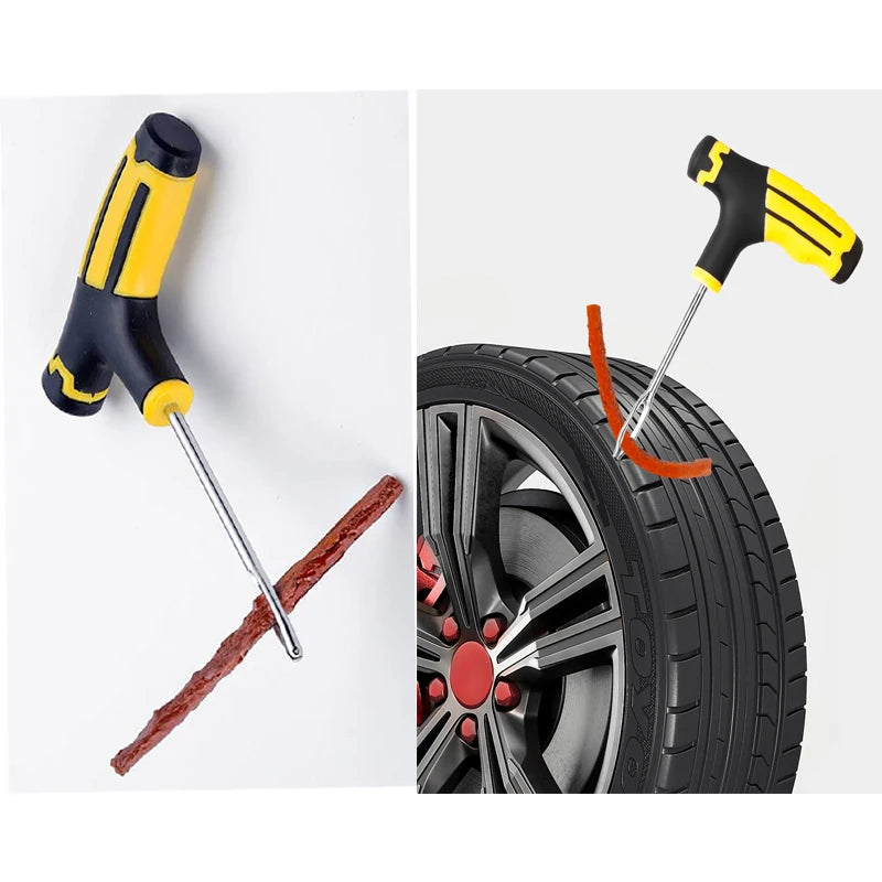 8pcs Emergency Tubeless Tire Repair Kit with Repair Strips – With or Without Storage Box – Car Motorcycle Bicycle – $15