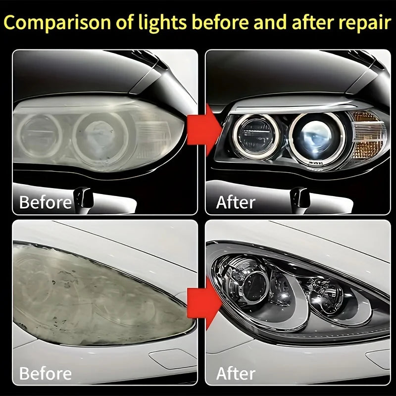 Car & Motorcycle Headlight Restoration Polish Paste – Removes Yellowing Oxidation Scratches – Restores Clarity & Night Visibility – 50g / 100g / 200g / 300g – $25