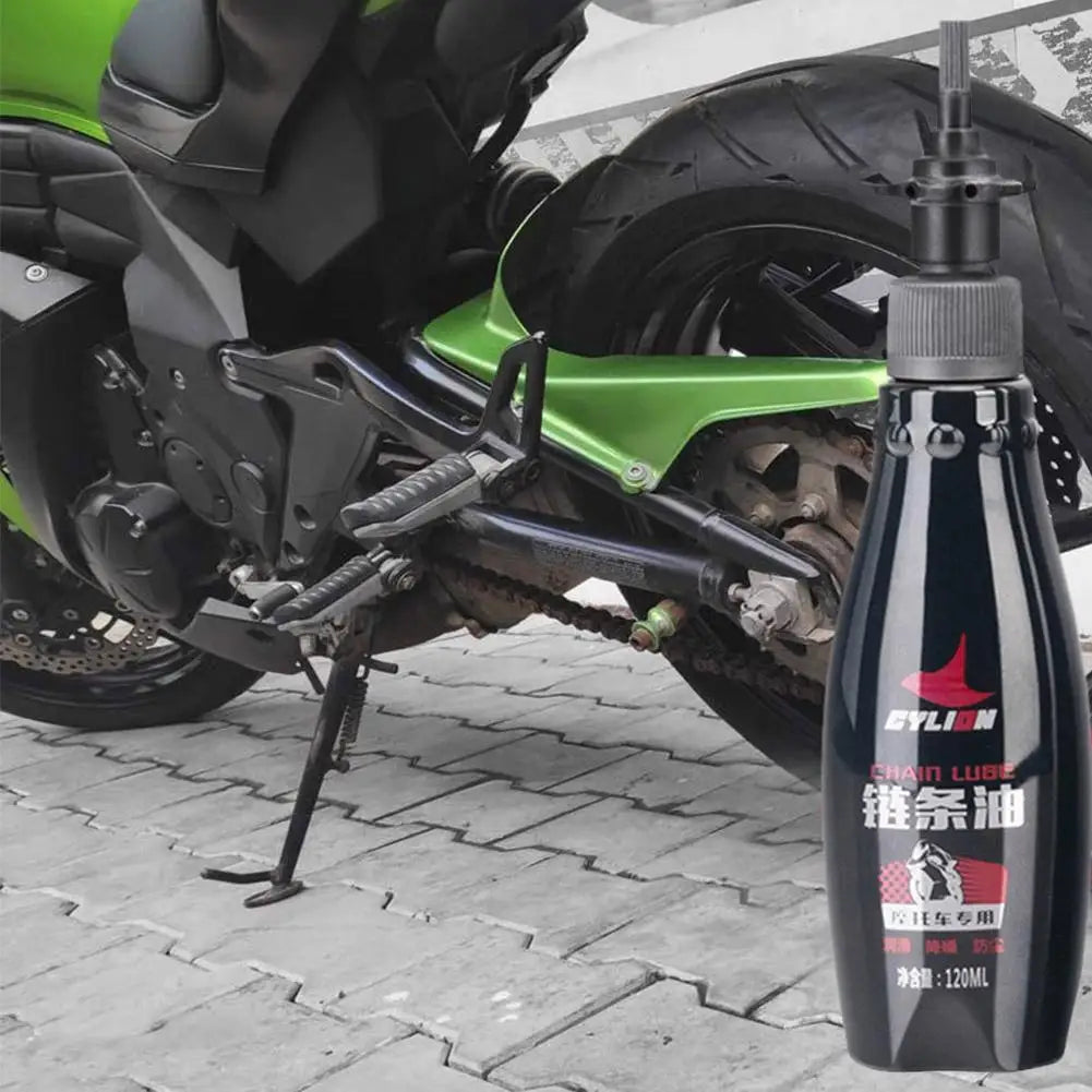 Motorcycle Chain Lubricant Oil 120ml – Anti-Rust Anti-Wear Dust-Proof High-Temp – On-Road & Off-Road – 1 / 2 / 3 / 4 / 5 / 10 Bottle Bundles – $25–128
