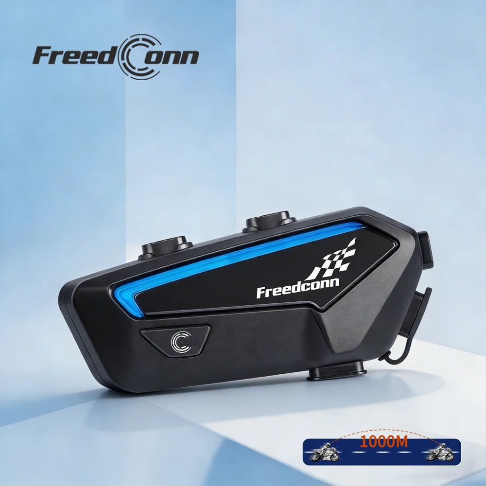 FREEDCONN Motorcycle Bluetooth Headset – Wireless Helmet Intercom & FM Radio