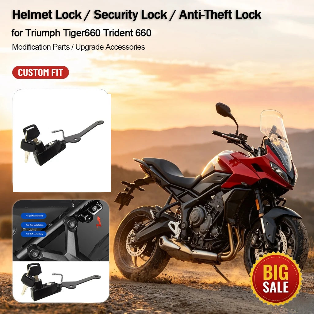 Helmet Lock Anti-Theft Safety Lock Modified Accessories for Triumph Tiger 660 Trident 660 Motorcycle