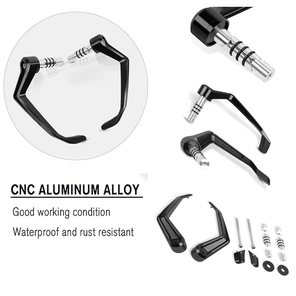 Universal 7/8" 22mm Handlebar Brake & Clutch Lever Guard – CNC Aluminum – Kawasaki / Honda / Yamaha / BMW / Suzuki / Ducati – 7 Colors – $42–$47
