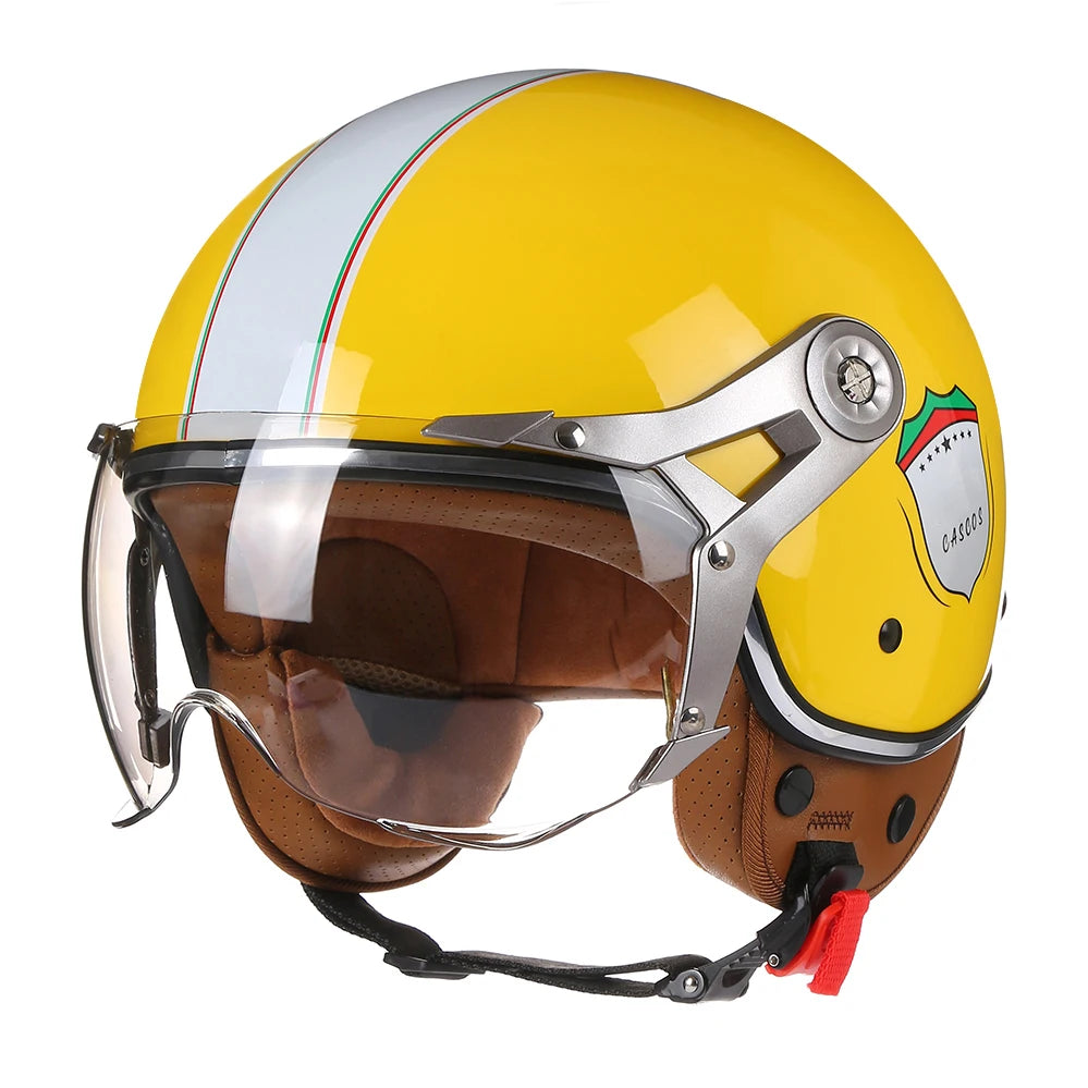 Open Face Helmets – DOT 3/4 Retro Motorcycle Helmet, Vintage Chopper & Scooter Helmet for Men & Women