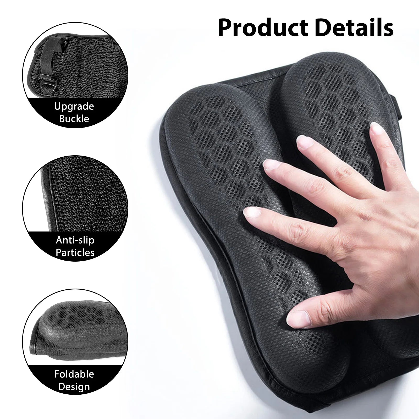 Motorcycle Seat Cushion – 3D Honeycomb Gel Pad Anti-Slip