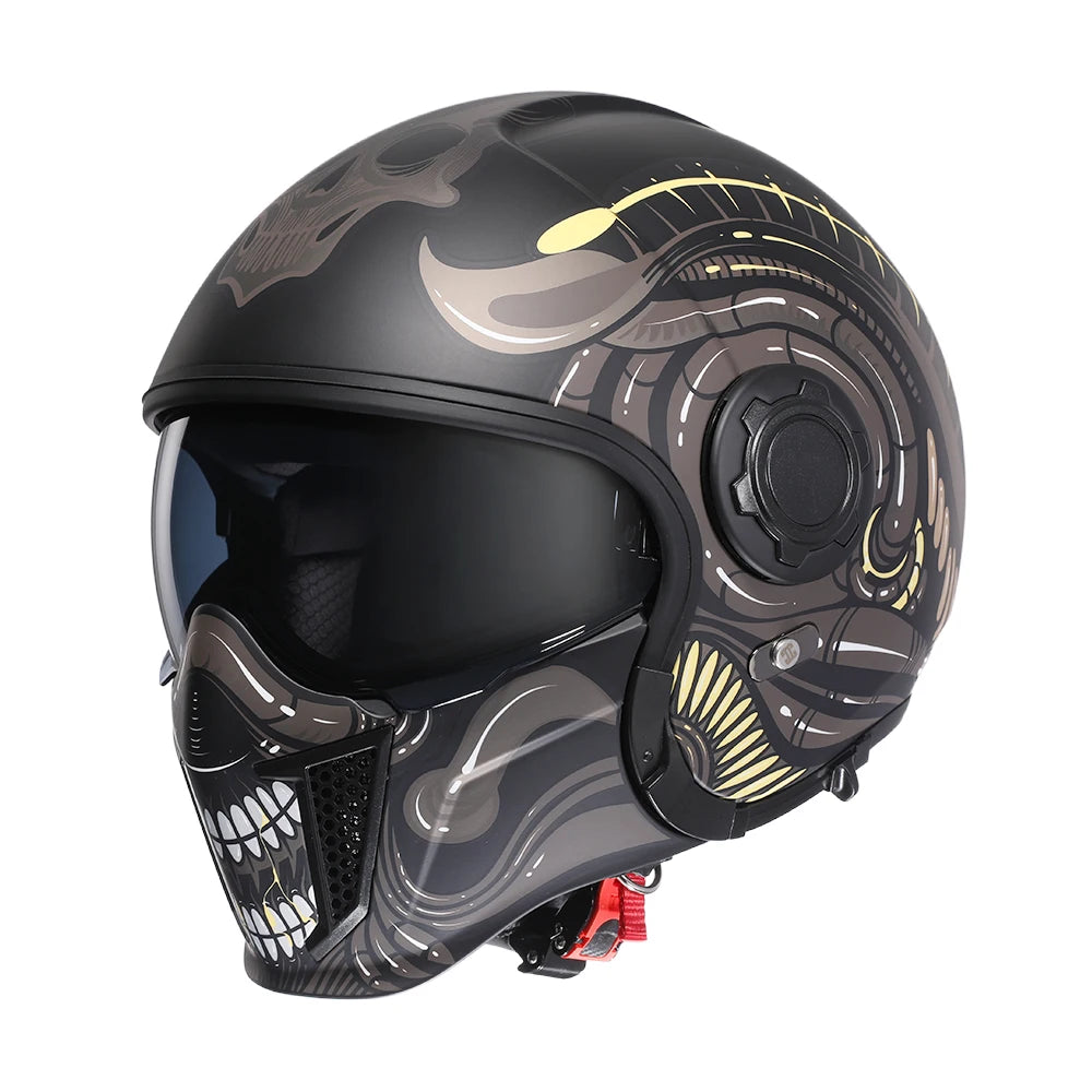 Modular Helmets – DOT & ECE Certified 3/4 Open Face Motorcycle Helmet for Men & Women
