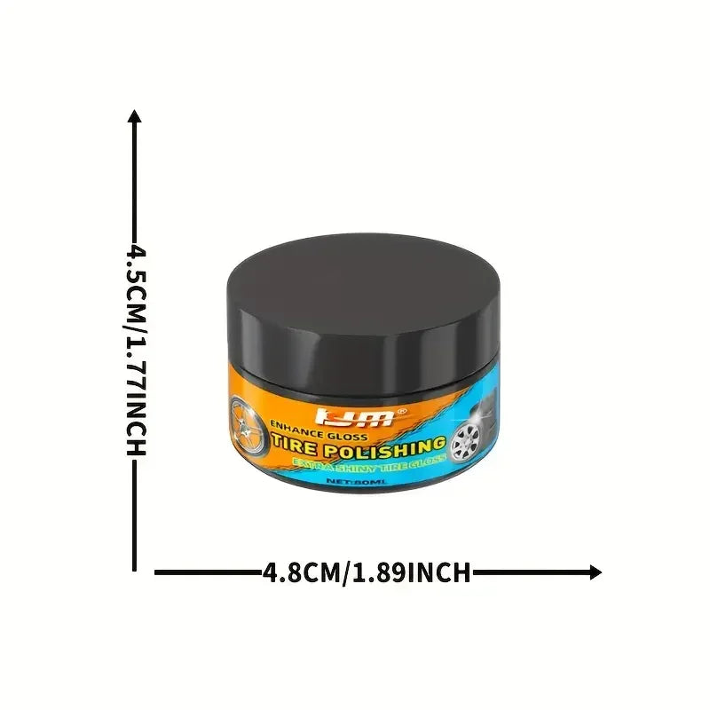 Motorcycle & Car Tire Shine Protection Wax – Plastic Renovator Interior Enhancer Tire Protector Black Gloss Formula – $10