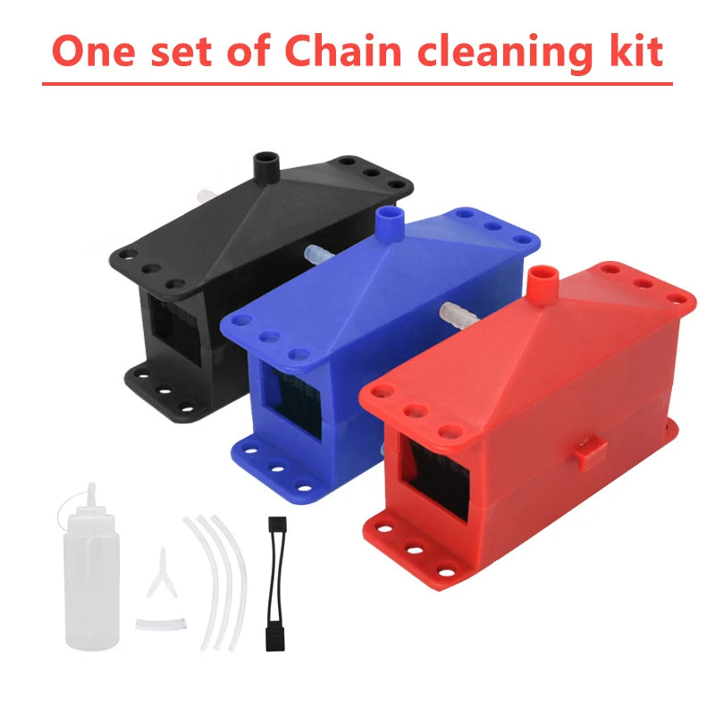 Motorcycle chain cleaning machine kit Brush Gear Cleaner Tool For Motorbike Chains Lube Device Lubricating Accessory