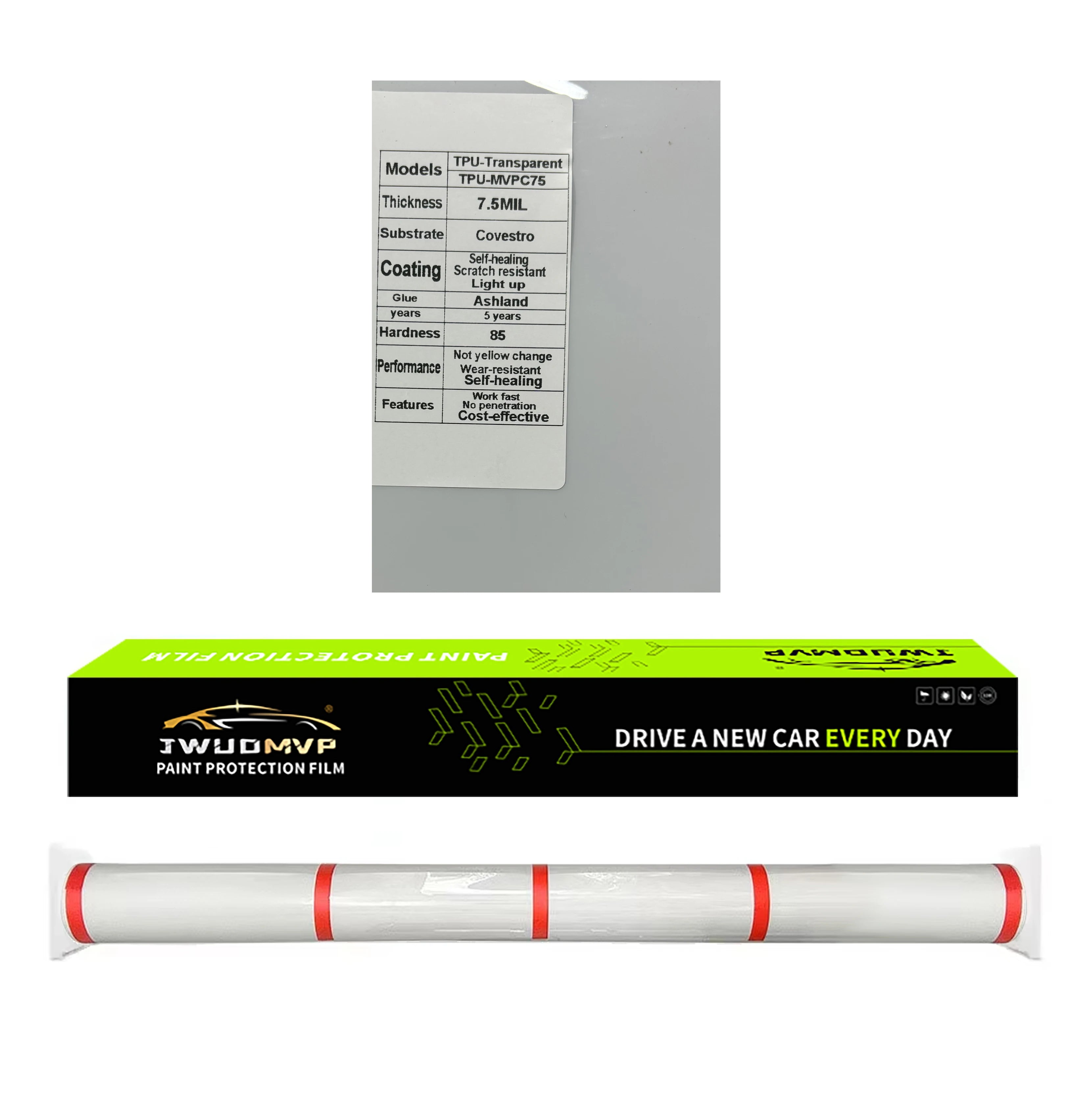 TPU PPF Bulk Roll 1.52×15m – Self-Healing Paint Protection Film – BASF / Covestro / Lubrizol – 7.5 / 8.5 / 10mil – Transparent / Gloss Black / Matte Black / Matte – $383–657
