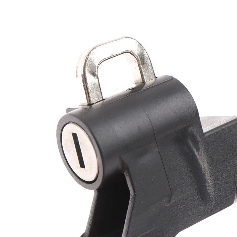 Universal 1pc Motorcycle Helmet Lock Handlebar 22-26mm Anti-Theft Security Motorbike for Motorcycle with 7/8" Round Tubing – Key Lock 2 Keys Wrench Black