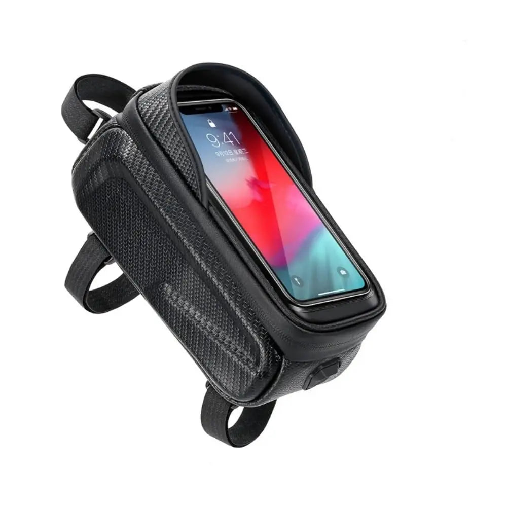 Waterproof EVA Bike Phone Pouch – Front Frame Top Tube Bag for Phones Up to 6.8"