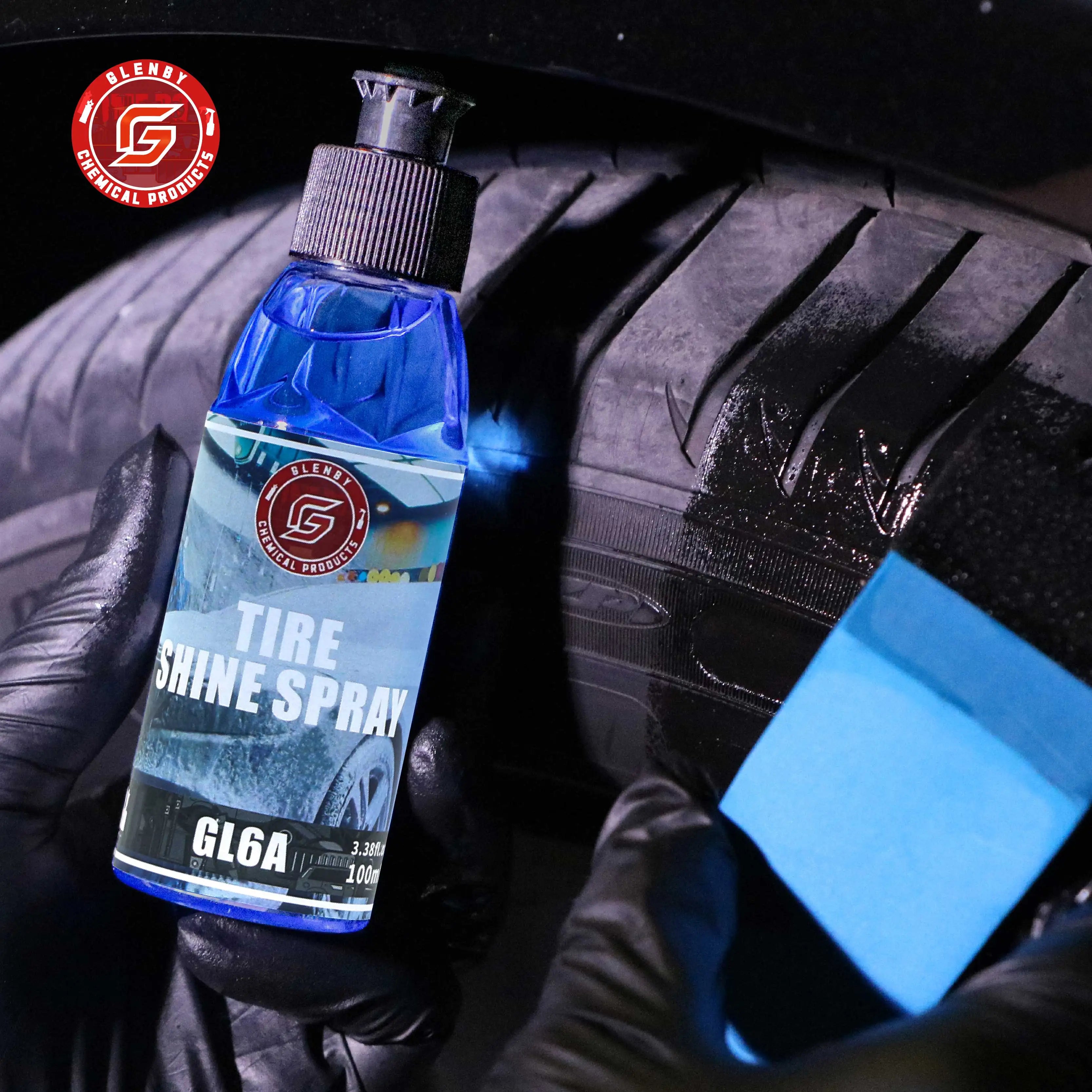 Glenby GL6A Tire Shine Spray – Wet Black Glossy Finish with One Quick Spray – 100ml / 200ml / 300ml – $20