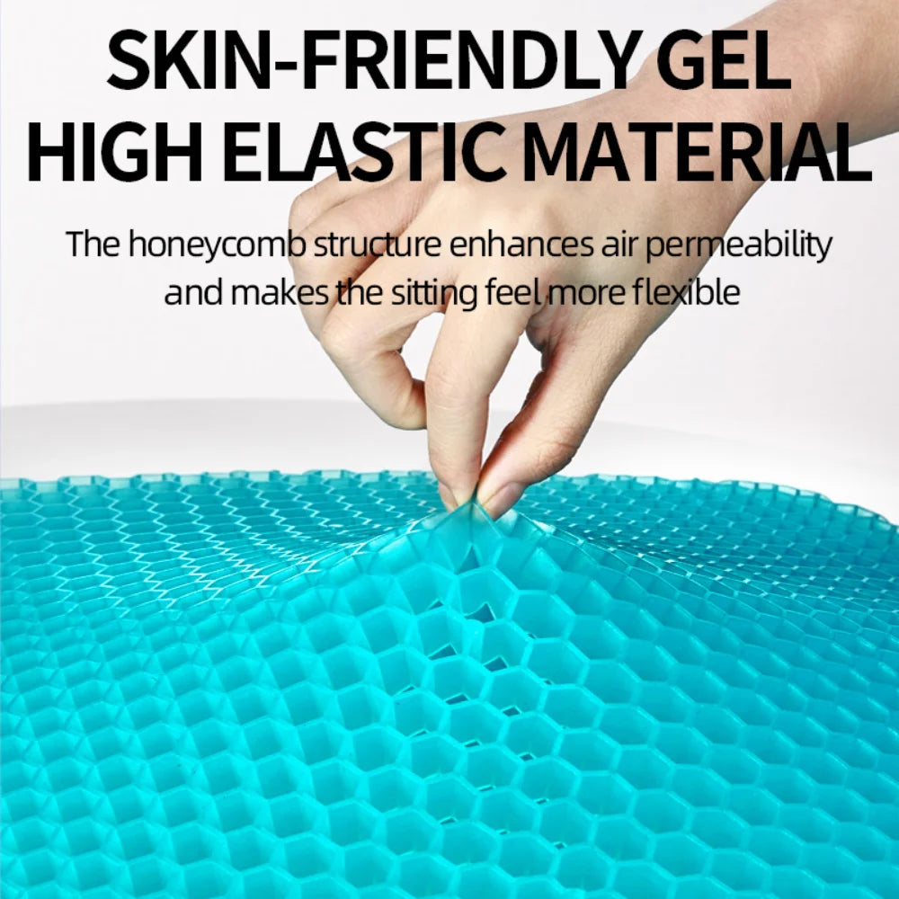 Gel Seat Cushion – Honeycomb Silicone Pad for Long Sitting Comfort