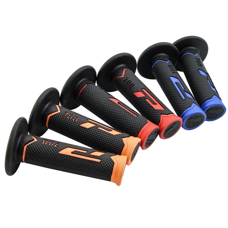 Motorcycle Handlebar Grips 7/8" 22mm 24mm Gel Rubber Universal Anti-Slip Racing Grips for ATV Dirt Pit Bike Motocross Scooter MTB Bicycle – 6 Colors