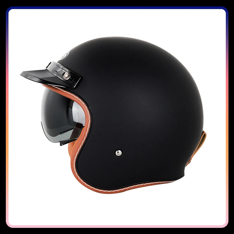 DOT 3/4 Open Face Motorcycle Helmet with