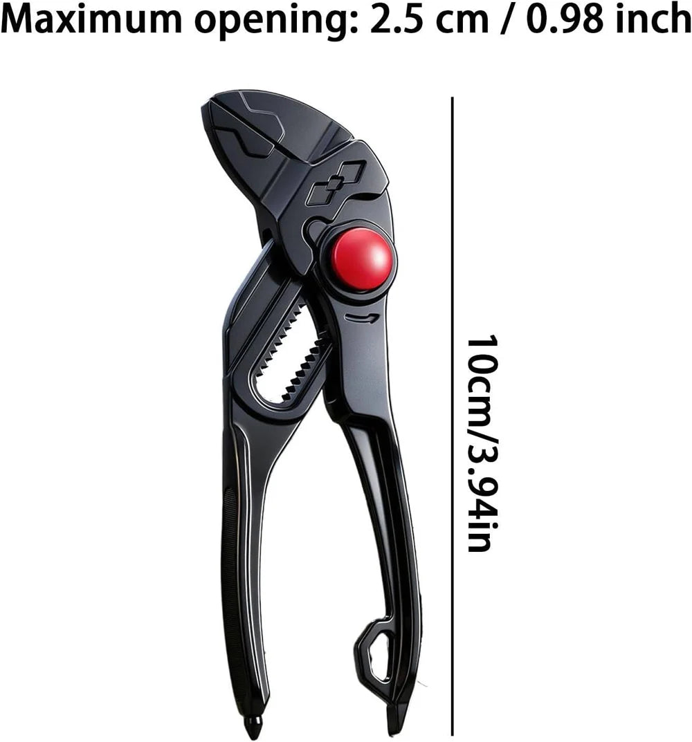 4-Inch Mini Pliers Wrench – Brake Caliper Tools – Rust-Resistant Electroplated Smooth Parallel Jaws Non-Slip Grooved Handle Alloy Steel – Black / Silver – $32