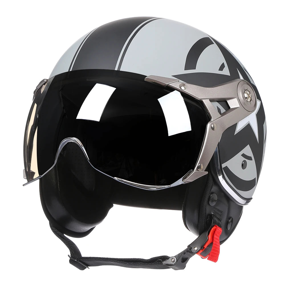Open Face Helmets – DOT 3/4 Retro Motorcycle Helmet, Vintage Chopper & Scooter Helmet for Men & Women