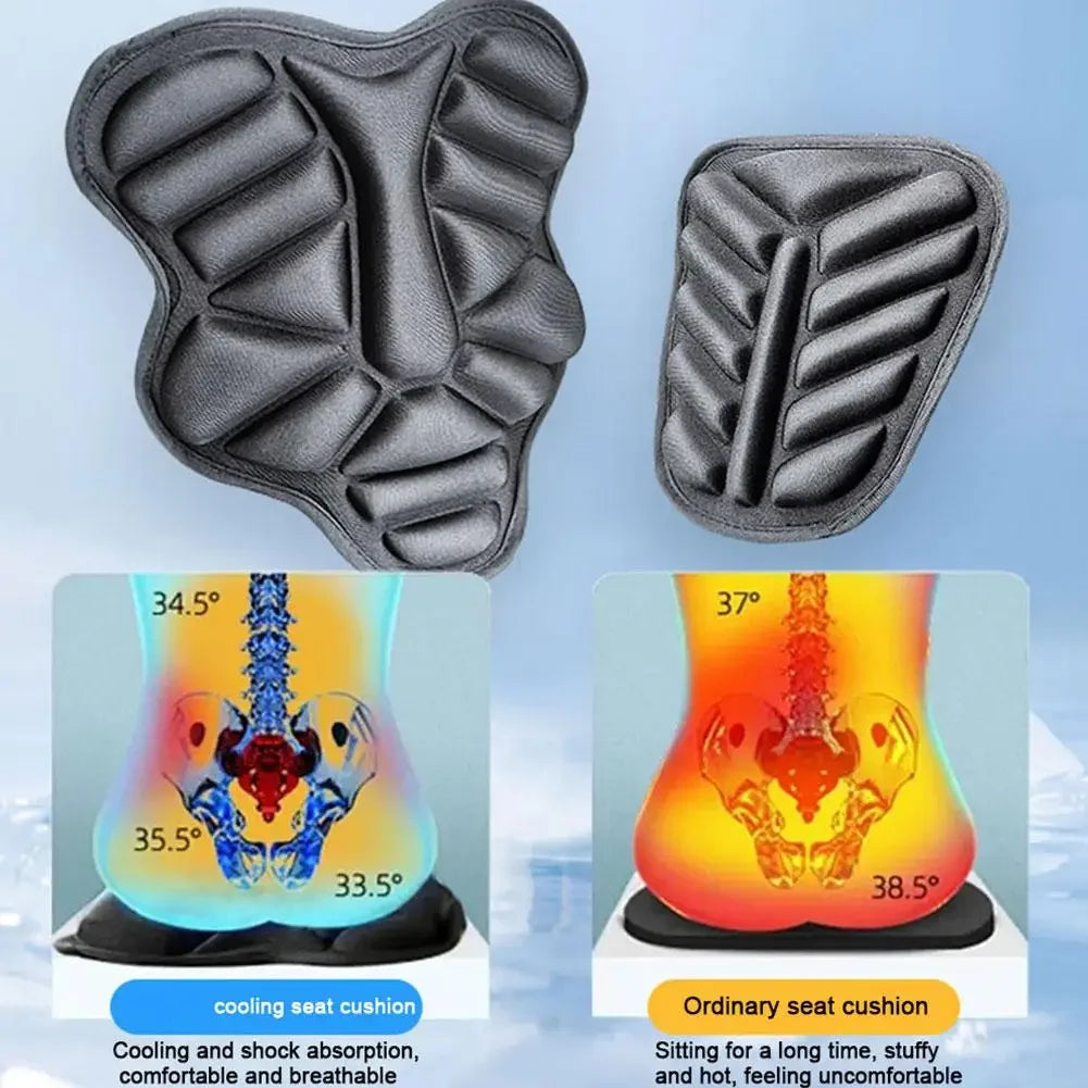 Motorcycle Seat Cushion – 3D Gel Pad Breathable Shock-Absorbing Cover