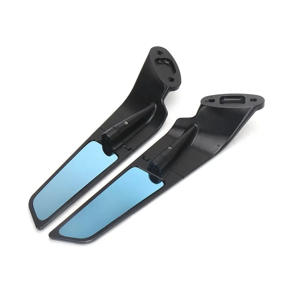 Honda CBR CNC Billet Aluminium Aerodynamic Rearview Mirror Pair Blue Anti-Glare for CBR650R CBR600RR CBR400R CBR250RR CBR150R