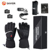SNOW DEER Winter Heated Gloves Women Men Electric Motorcycles Thermal Ski Glove Heating Waterproof Rechargeable Battery Charger