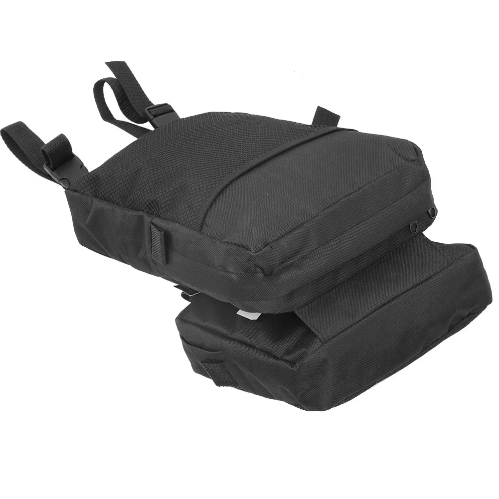 1 Pair Motorcycle Black Saddlebag ATV Fender Bags ATV Tank Saddle Bags Cargo Storage Hunting Bag Tank Bag – 600D Polyester Waterproof Integrated Straps
