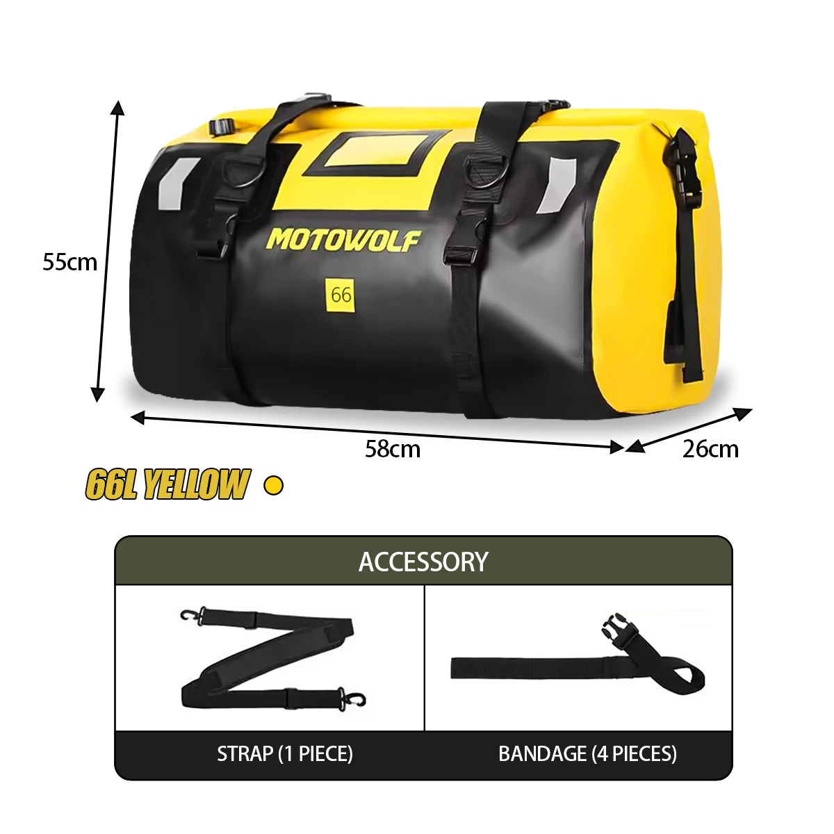 Motorcycle Backpack – Waterproof 20L/40L/66L Dry Travel Bag