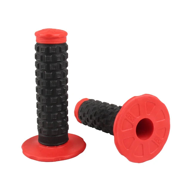 Pro Taper Motorcycle Handlebar Grips 7/8" 22mm 1-1/8" Double Color Rubber Tacky Gel Anti-Slip Universal Racing Grips for Dirt Bike ATV Motocross Scooter MTB – 6 Colors (1 Pair)