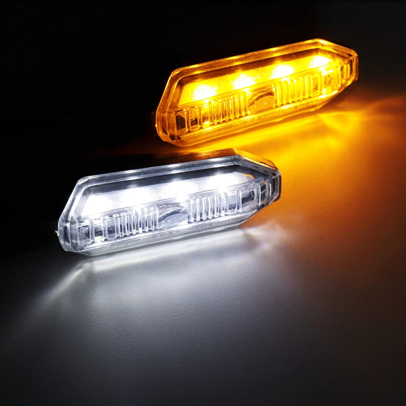 LED Turn Signal Bulbs – 12V Dual Color DRL Amber Flowing Motorcycle Light