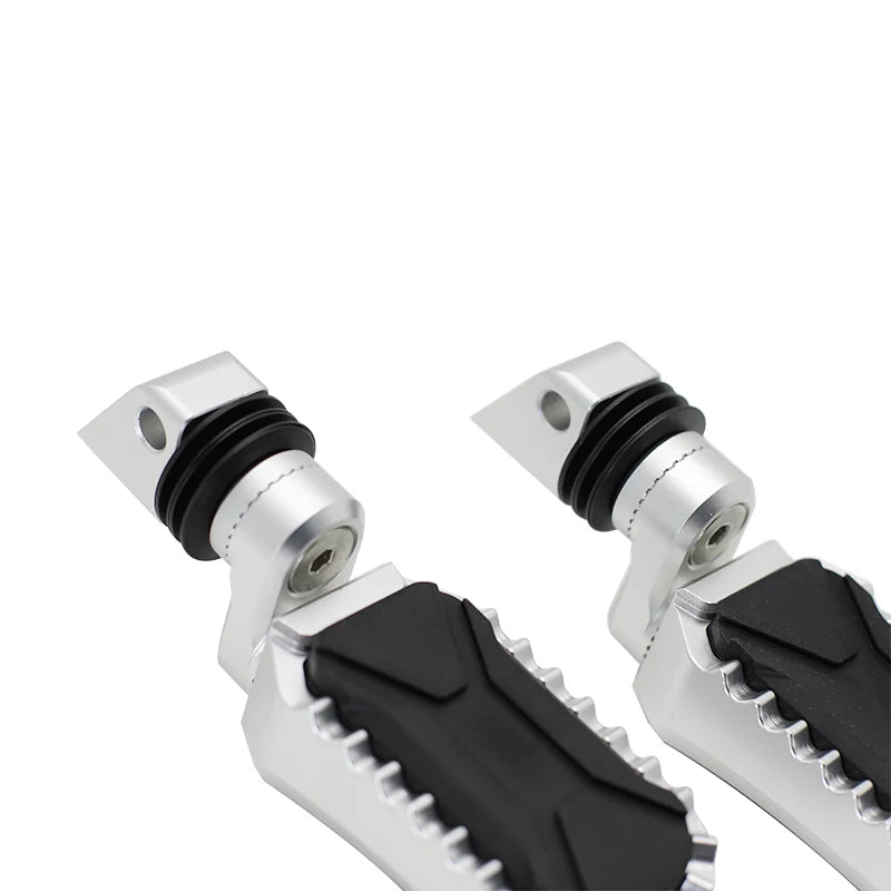 BMW F750GS F850GS F850GS Adventure 2018–2023 Adjustable Front & Rear Foot Pegs – Aluminum + Rubber – Silver or Black – Fixed or 360° Adjustable – $77–$97