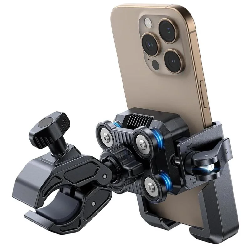 Dual Anti-Vibration Motorcycle Phone Mount – Universal Holder for 4.7–7" Phones