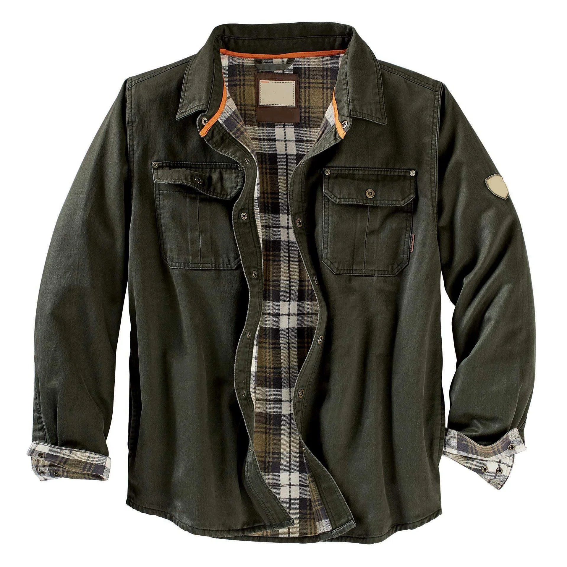 Retro Workwear Style Jacket with Multiple Pockets
