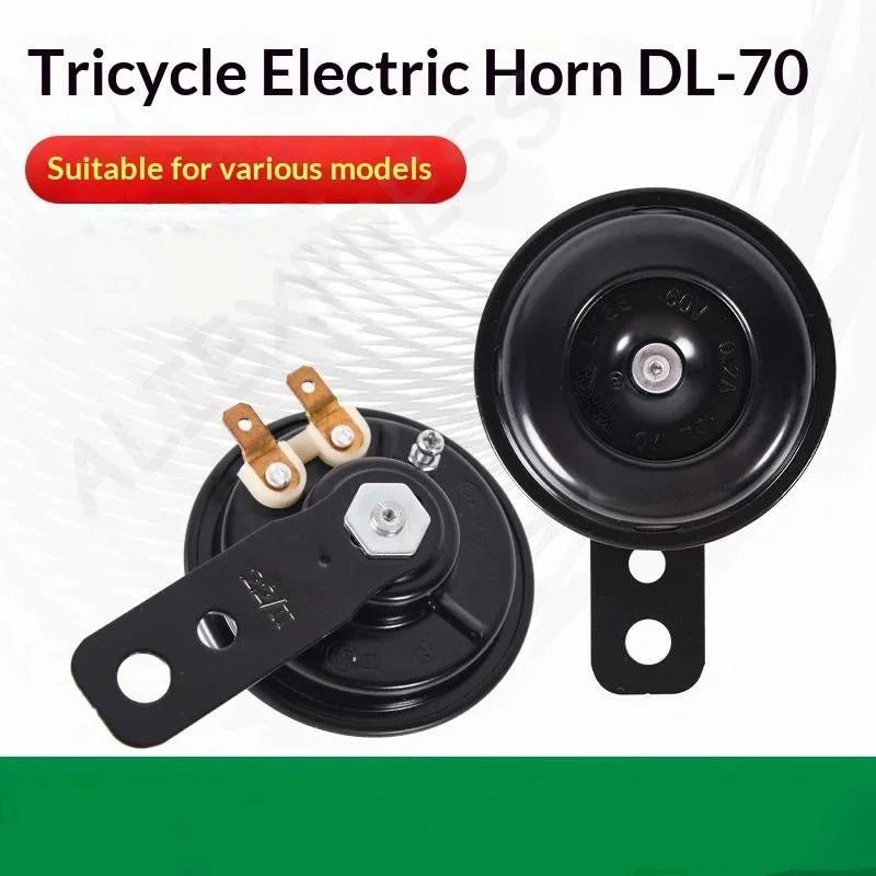 Motorcycle Horn – 12V/48V/60V Universal Waterproof Super Loud Round Horn