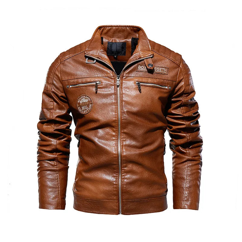PU Leather Motorcycle Jacket