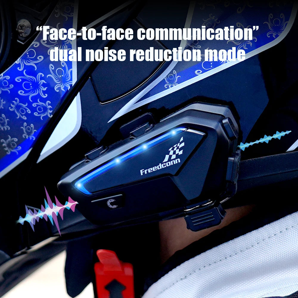 FREEDCONN Motorcycle Bluetooth Headset – Wireless Helmet Intercom & FM Radio