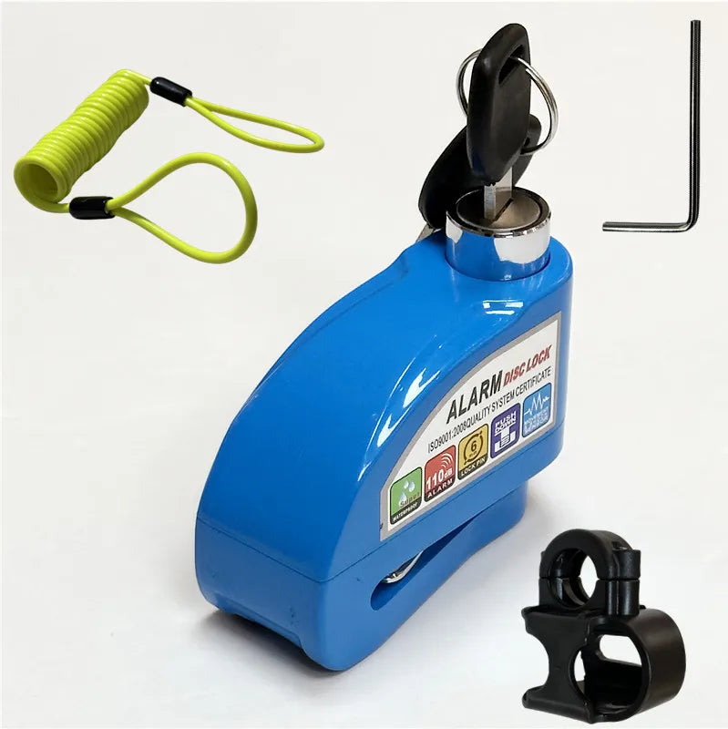 Falante Motorcycle Alarm Lock Safety Anti-Theft Disc Brake Aluminum Alloy Motorbike Bicycle Accessories – Model 8302 – 21x14x4cm – 18 Color Styles