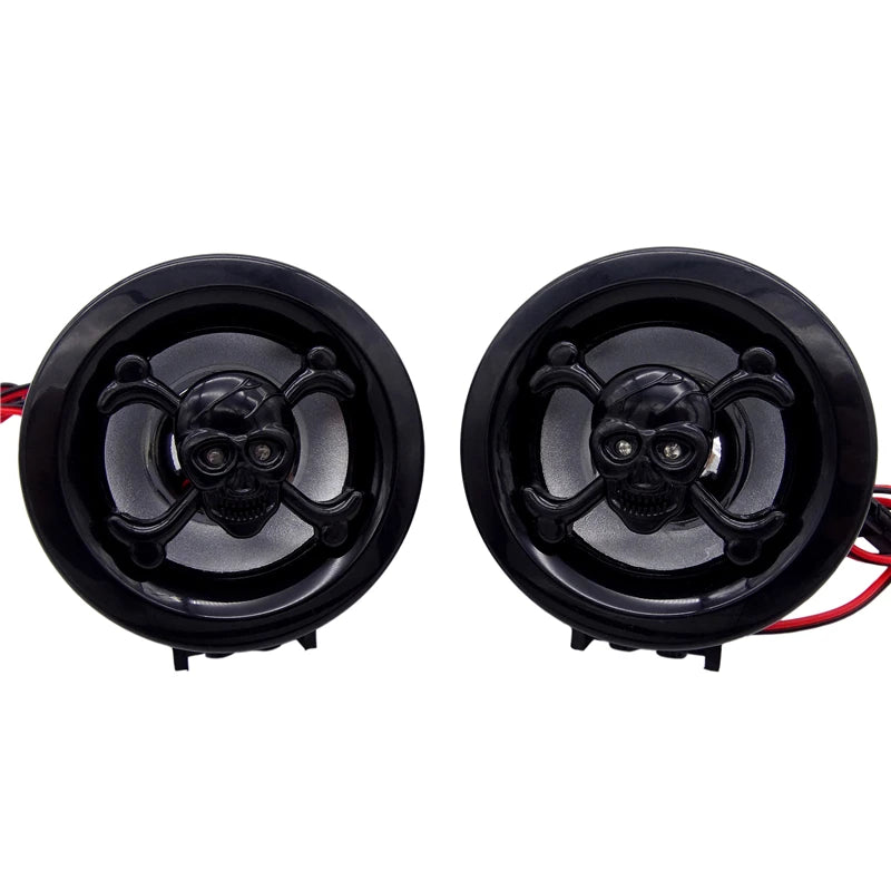 Motorcycle Speakers – 3-Inch Waterproof Stereo, FM Radio & Anti-Theft Alarm