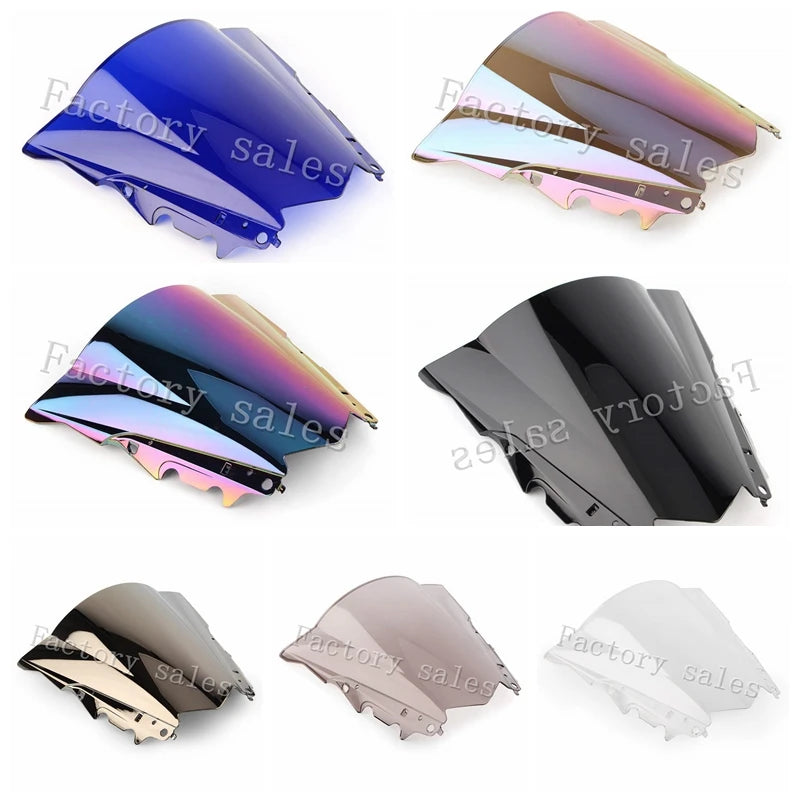 For Yamaha YZF R25 R3 2013 2014 2015 2016 2017 2018 Black Motorcycle Windshield Windscreen Screen Fairing YZF-R25 YZF-R3 – PC Plastic Black White Smoke Blue Silver Iridium White Iridium
