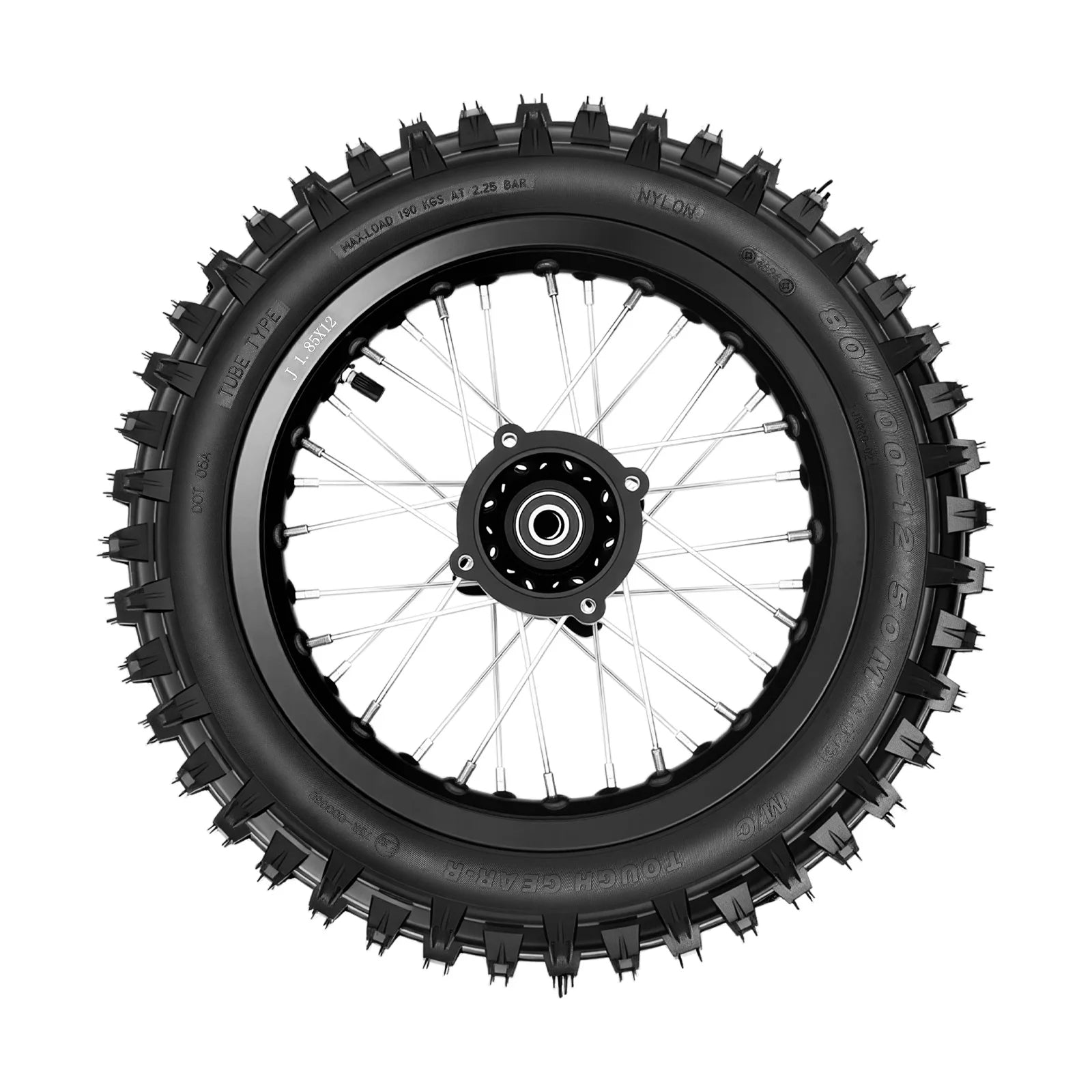 Dirt Bike Tires – 60/100-14 Front & 80/100-12 Rear Wheel Tire Set