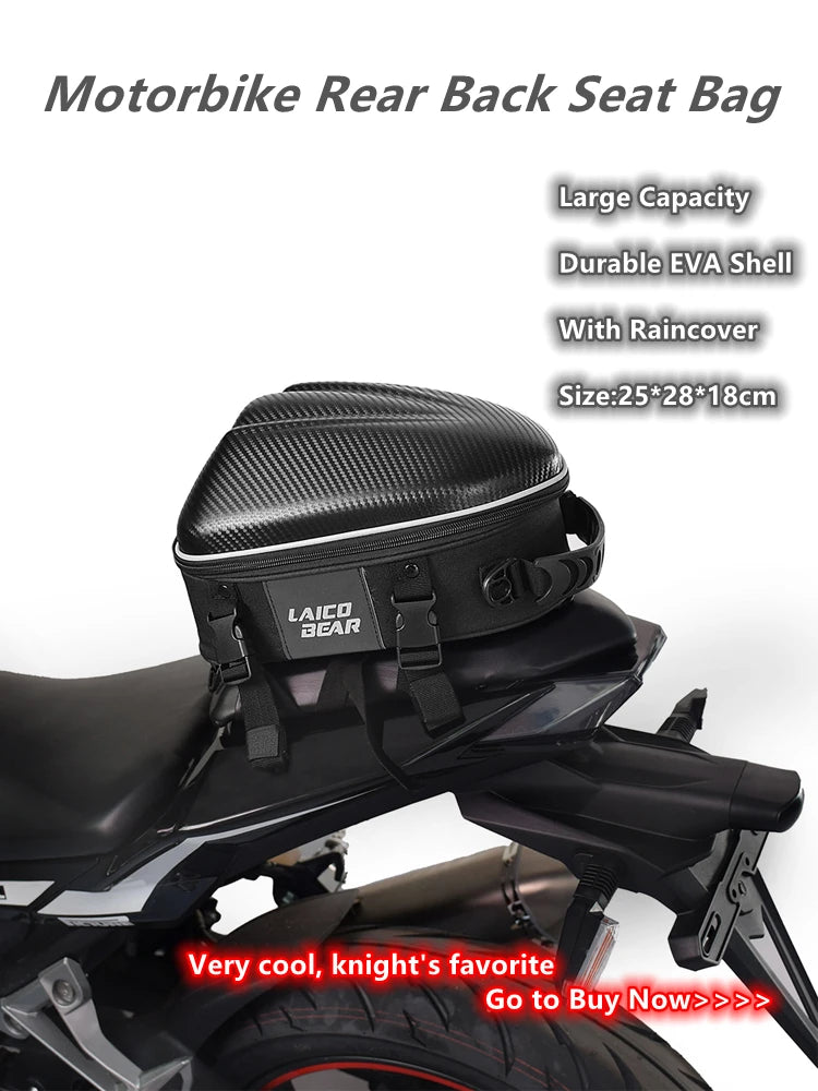 Motorcycle Backpack – Carbon Fiber Waterproof Large Capacity Travel Bag