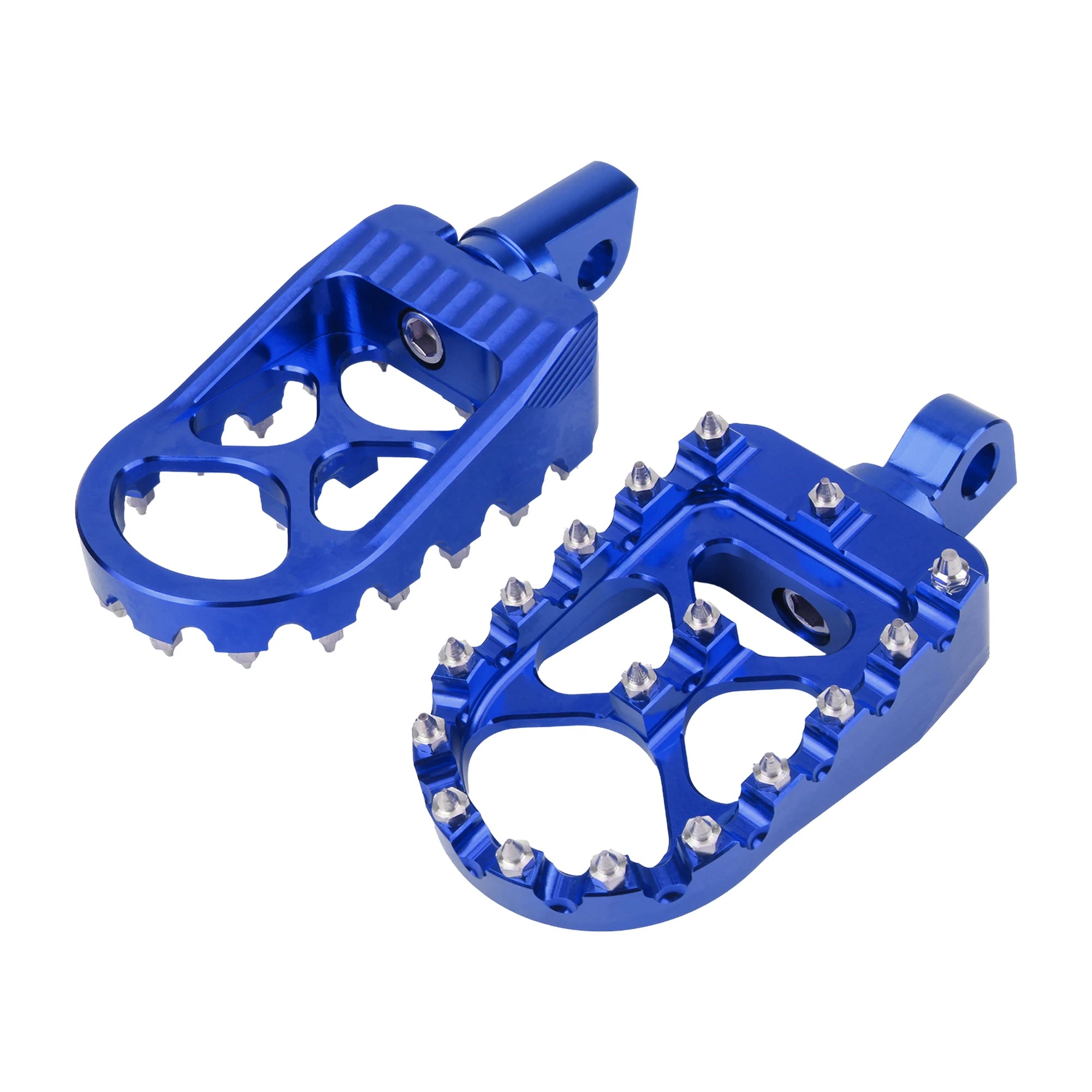 Harley-Davidson Wide Fat Foot Pegs – 360° Rotatable – Dyna / Fat Bob / Softail / Sportster / Street Bob – CNC Aluminum + Stainless Steel – 57mm Wide – 5 Colors – $51
