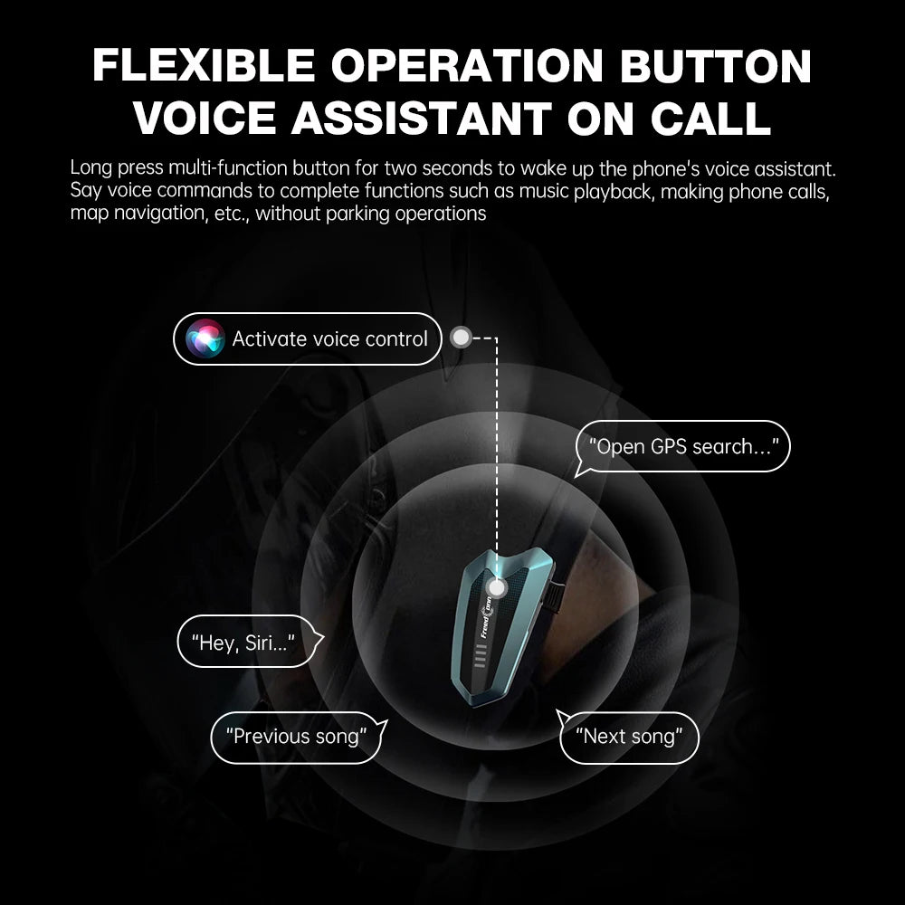 FREEDCONN HERO Motorcycle Bluetooth Intercom – 6-Rider 1500m