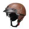 Vintage Leather Half Helmet for All Seasons
