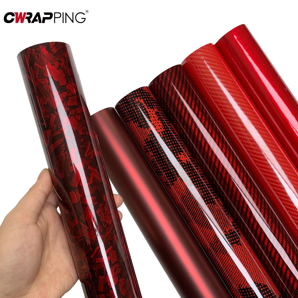 Decorative Vinyl Wrap Film 150cm – Python Camouflage / Carbon Fiber / Auroral Red / Matte Dark Red – Anti-Scratch Waterproof Self-Adhesive PVC – Car Motorcycle Helmet – 10–50cm Wide – $7–46