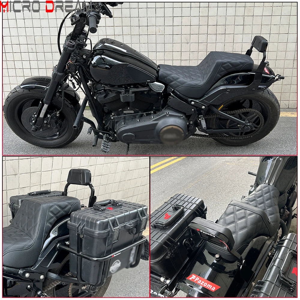 For Harley Softail Fat Bob FXFB 2018-2019 FXFBS 2018-2025 Club Style Motorcycle Sissy Bar Passenger Backrest PU Pad BackRest Kit