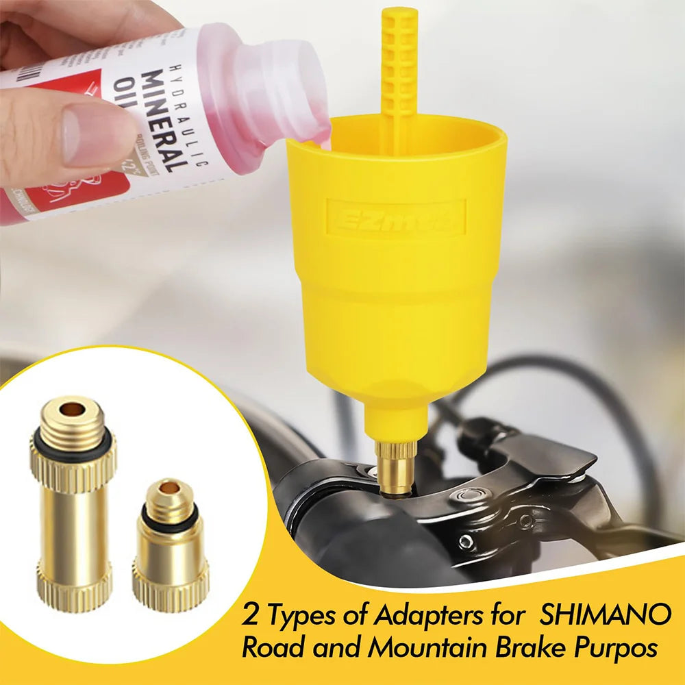 Brake Bleed Kit for Shimano Hydraulic Brakes – Brake Bleeding Tools with 2×60ml Mineral Brake Fluid – Road & MTB Dual Purpose – 2000–2023 Models – $35